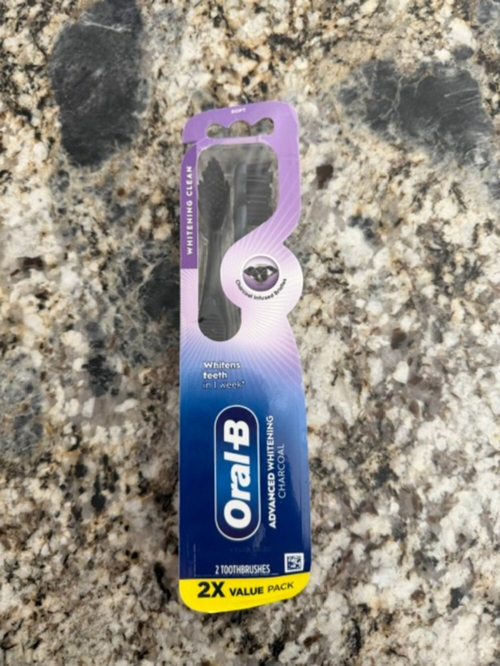 NWT 2-pack Oral-B Charcoal Infused Toothbrushes SOFT